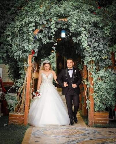 Gelin damat siyah-beyaz kare